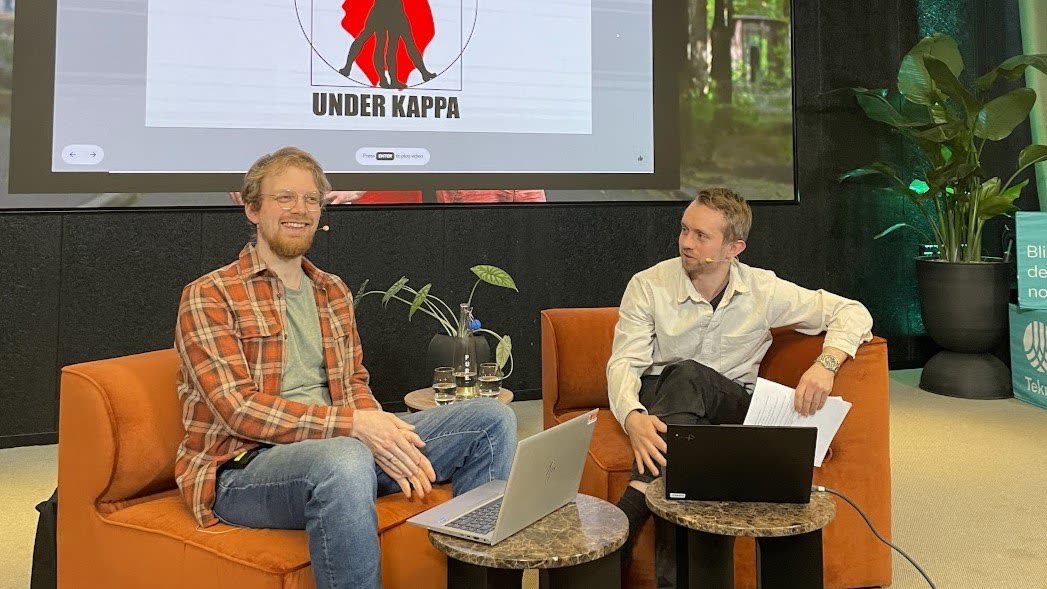 Vidar og Even under et live-opptak av Under Kappa